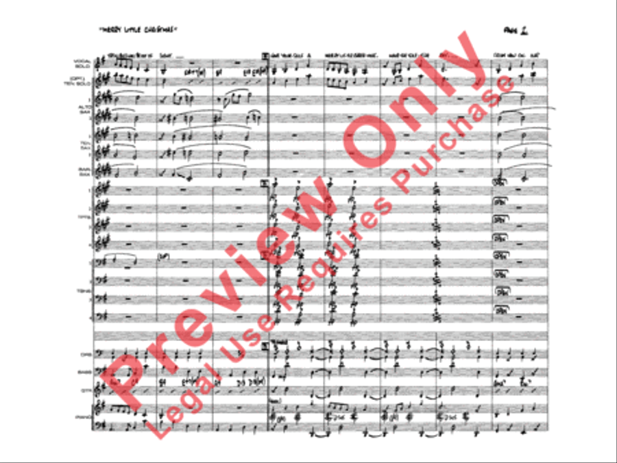 Have Yourself a Merry Little Christmas Jazz Ensemble scores gallery preview page 5