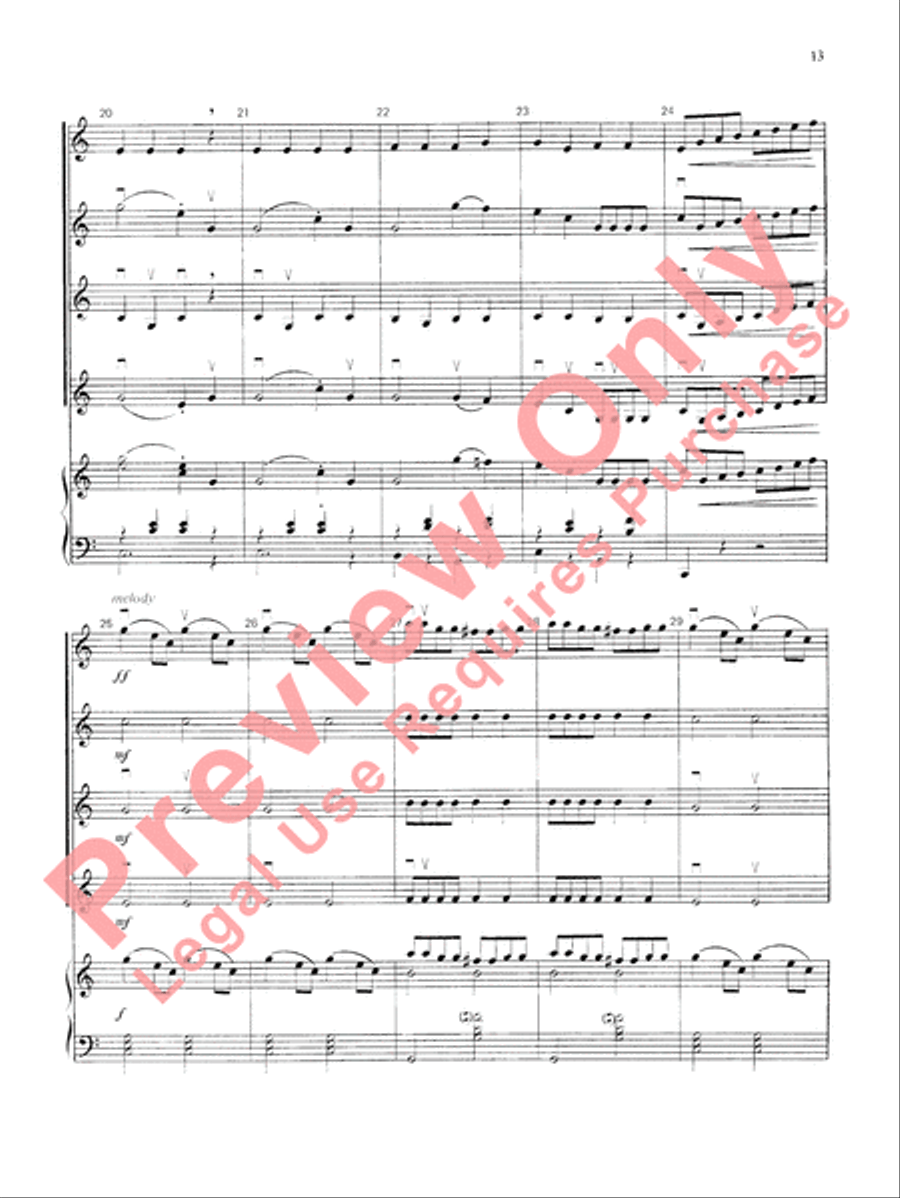 Highland/Etling Violin Quartet Series: Book 3 Small Ensemble scores gallery preview page 14