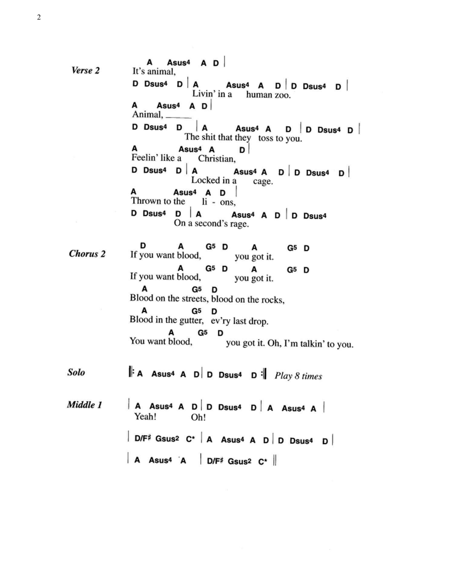 If You Want Blood (You've Got It) Electric Guitar scores gallery preview page 2