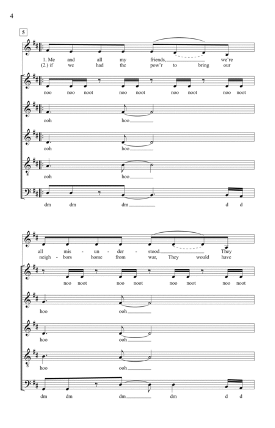 Waiting On The World To Change 4-Part scores gallery preview page 2