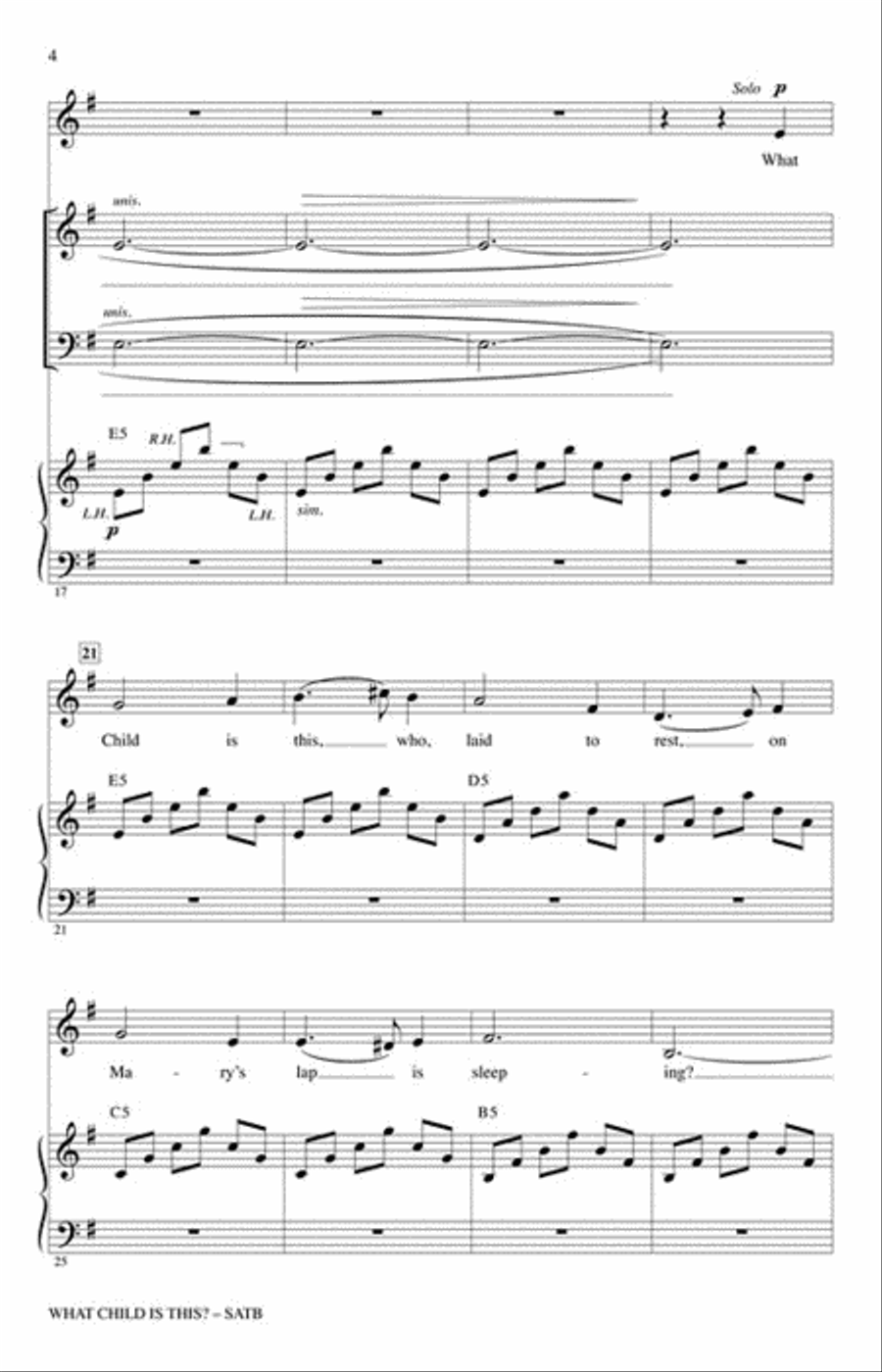 What Child Is This? 4-Part scores gallery preview page 4