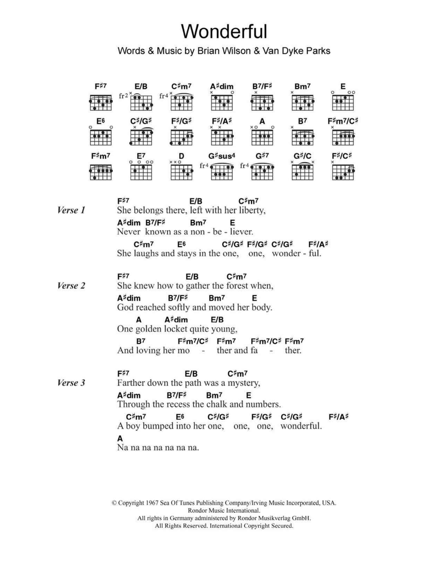 Wonderful Wonderful Acoustic Guitar scores gallery preview page 1