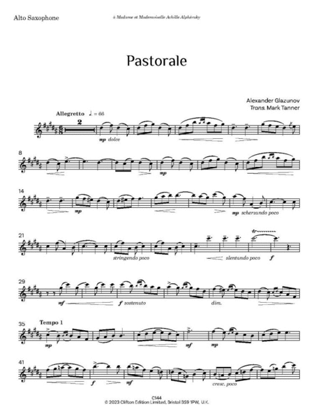 Three Miniatures, Op. 42. Alto Sax & Piano