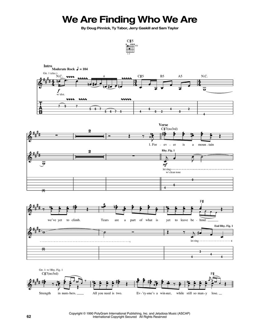 We Are Finding Who We Are Acoustic Guitar scores gallery preview page 1