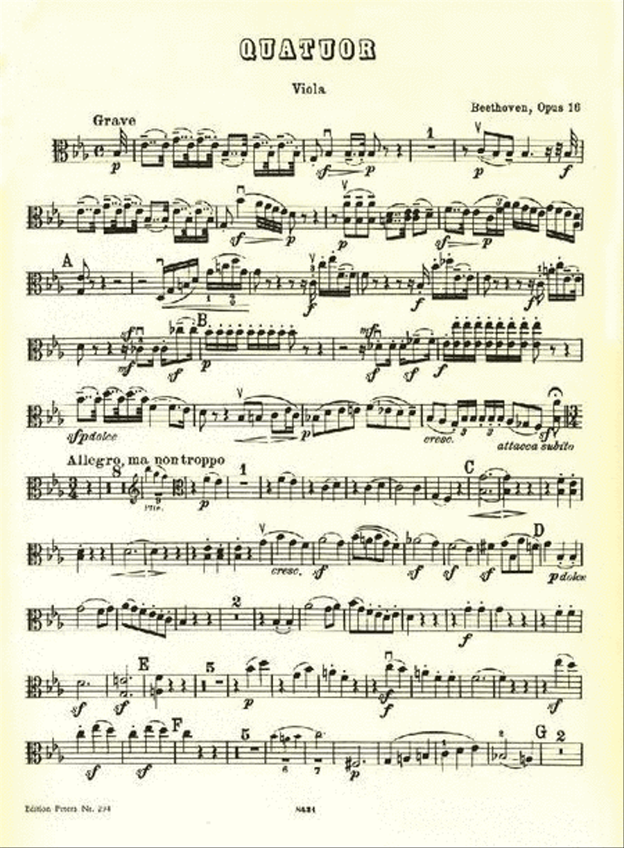 Piano Quartet in E flat Op. 16 Piano Quartet scores gallery preview page 3
