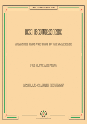 Book cover for Debussy-En Sourdine, for Flute and Piano