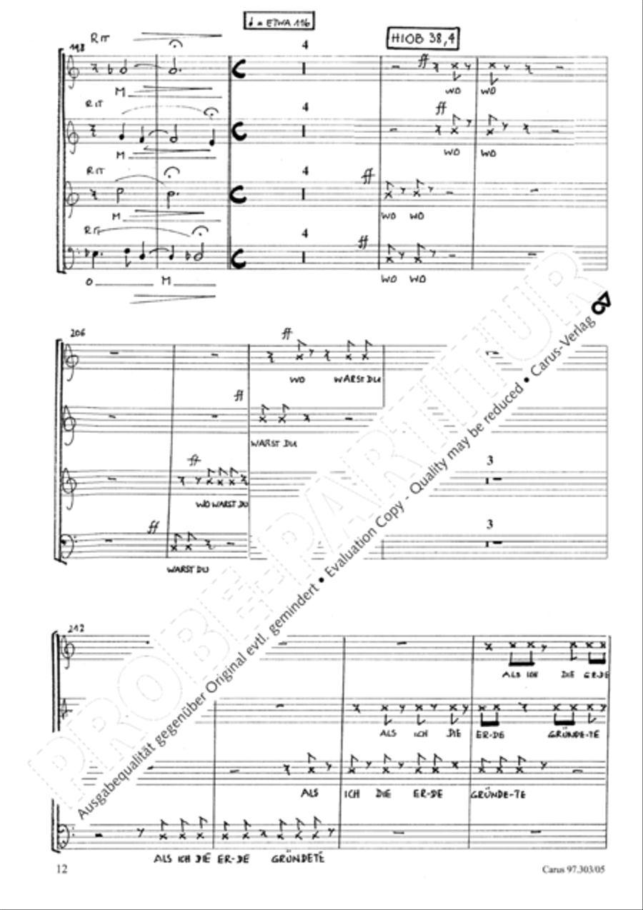 Wir sind ein Teil der Erde ... 1996 4-Part scores gallery preview page 13