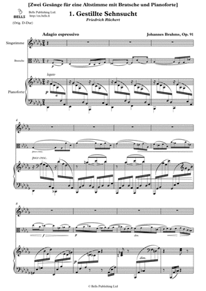 Book cover for Gestillte Sehnsucht, Op. 91 No. 1 (D-flat Major)