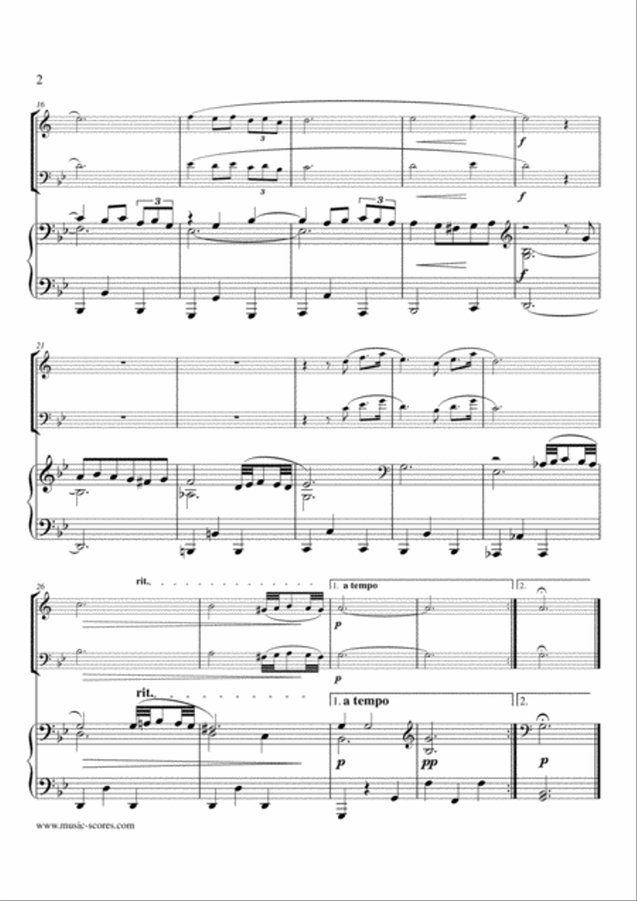 Albinoni Adagio - Baritone Horn Hi and Piano Baritone Horn TC scores gallery preview page 2