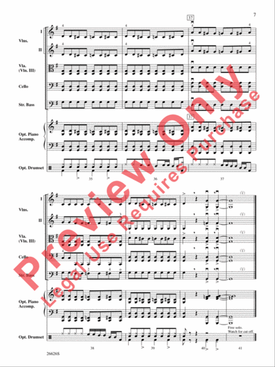 Batman Theme String Orchestra scores gallery preview page 8