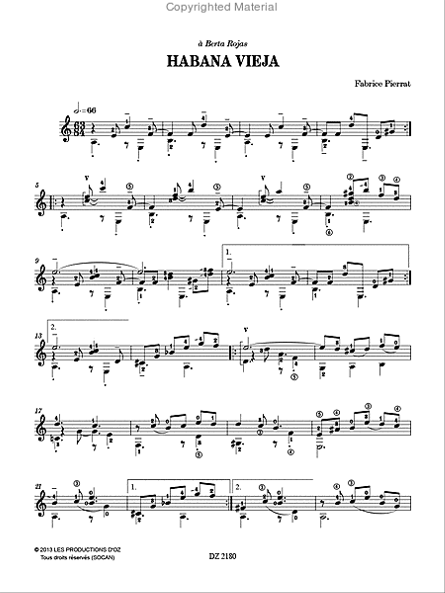 Habana Vieja Habana Vieja Classical Guitar scores gallery preview page 2