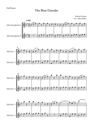 The Blue Danube (Waltz by Johann Strauss) for Alto Saxophone Duo