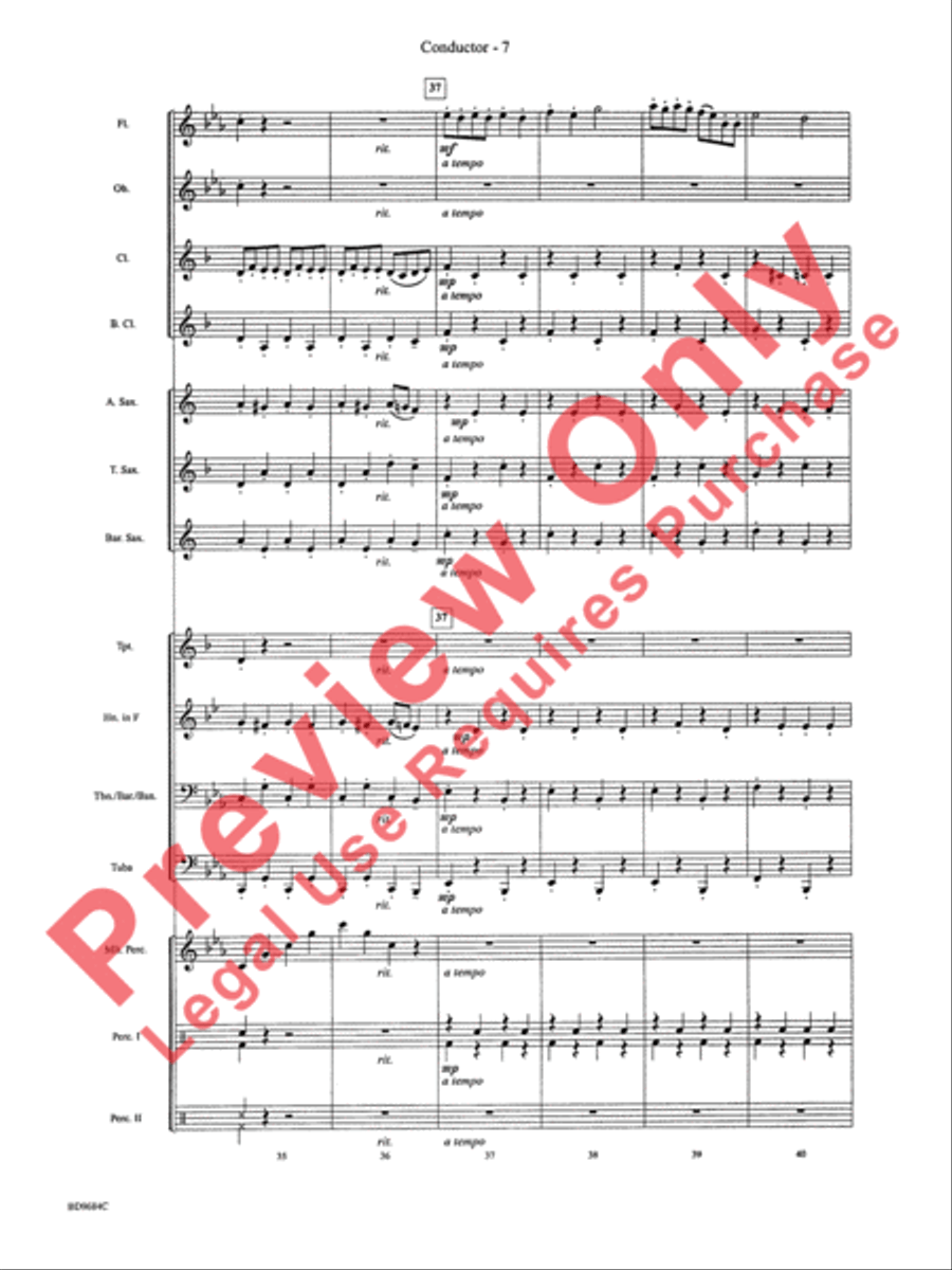 Dance of the Reed Flutes Concert Band scores gallery preview page 10