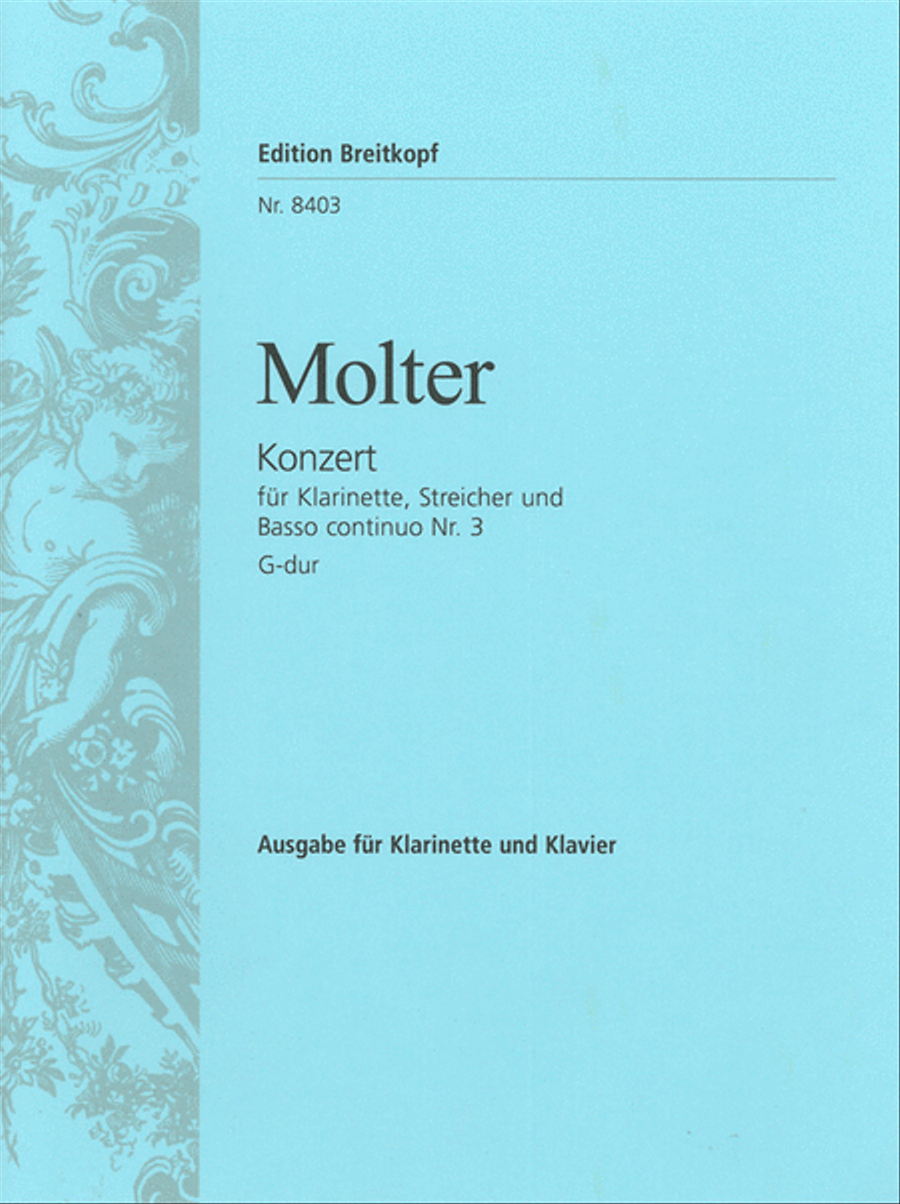Clarinet Concerto No. 3 in G major Clarinet Solo scores gallery preview page 1