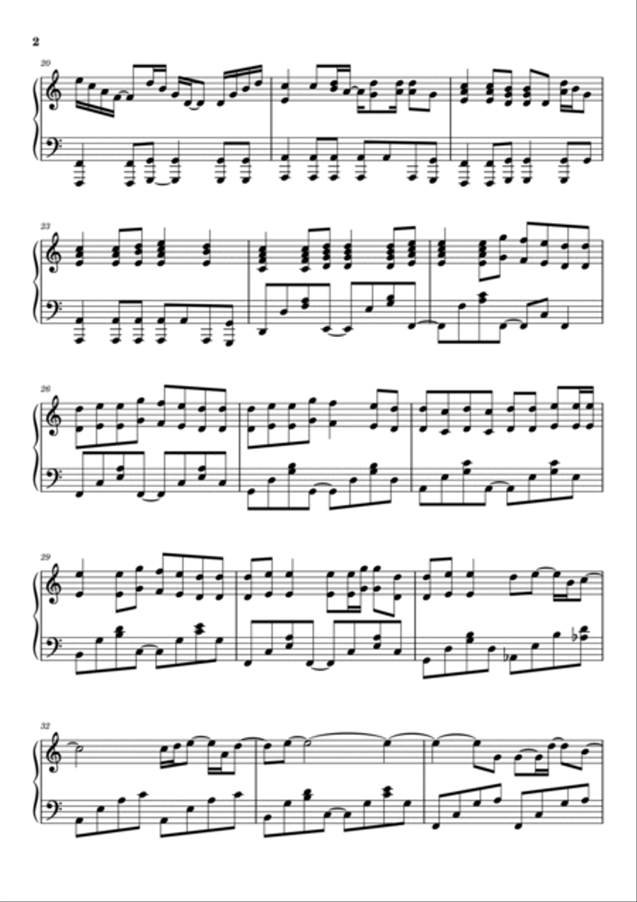 Fly Up (concert Ver) Piano Solo scores gallery preview page 2