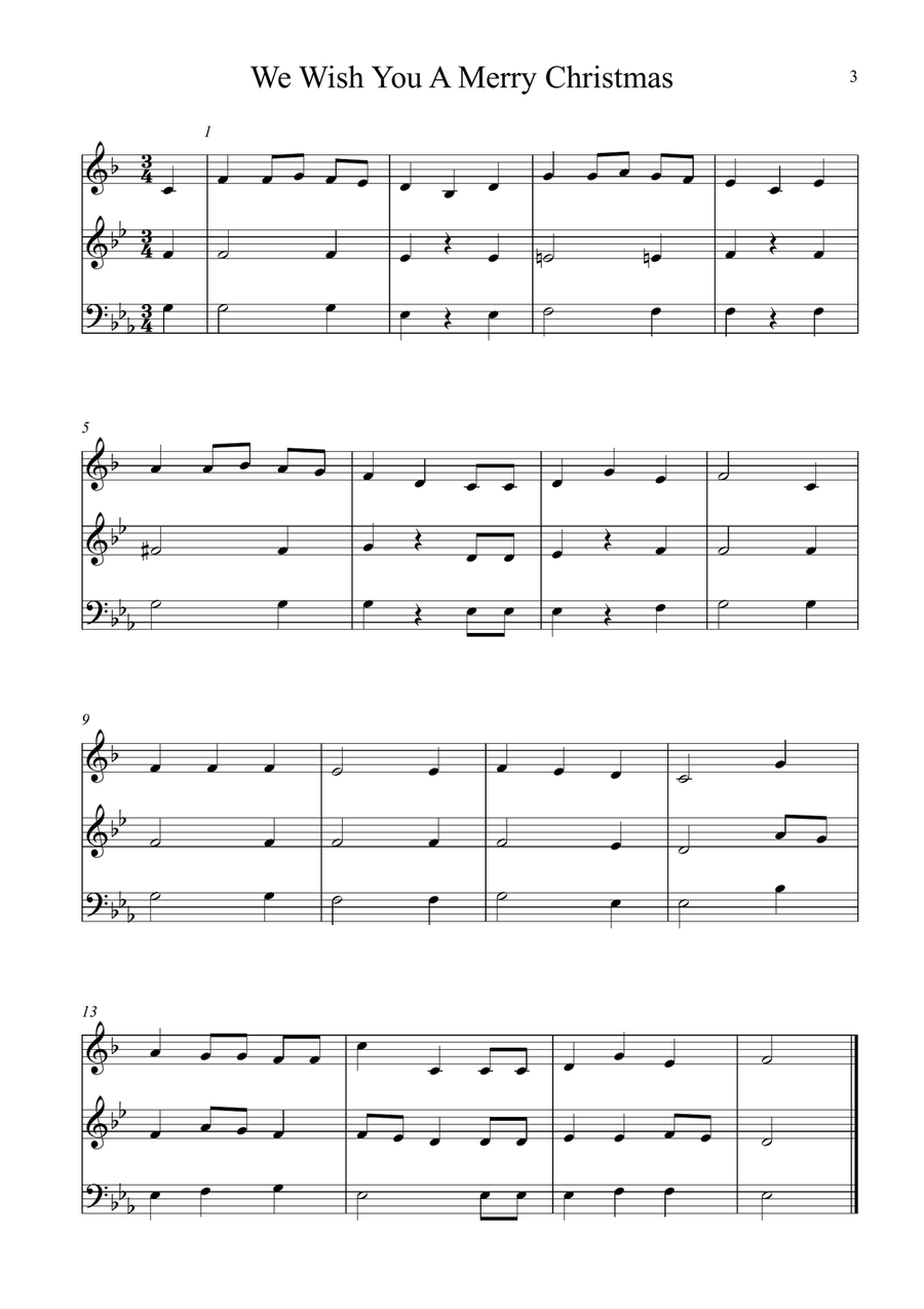8 Christmas Trios for Trumpet, French Horn And Trombone Brass Trio scores gallery preview page 3