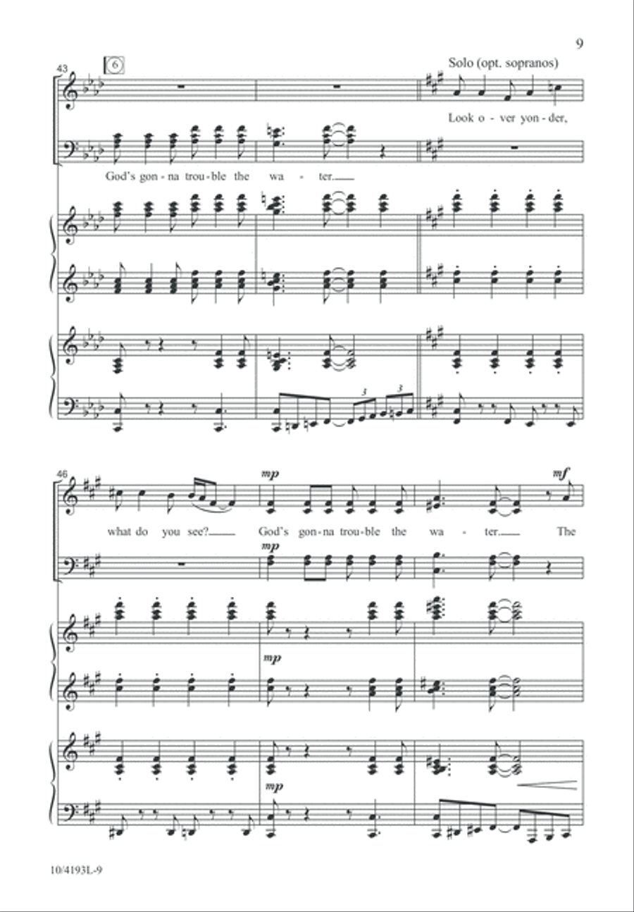 Wade in the Water Wade in the Water 4-Part scores gallery preview page 10