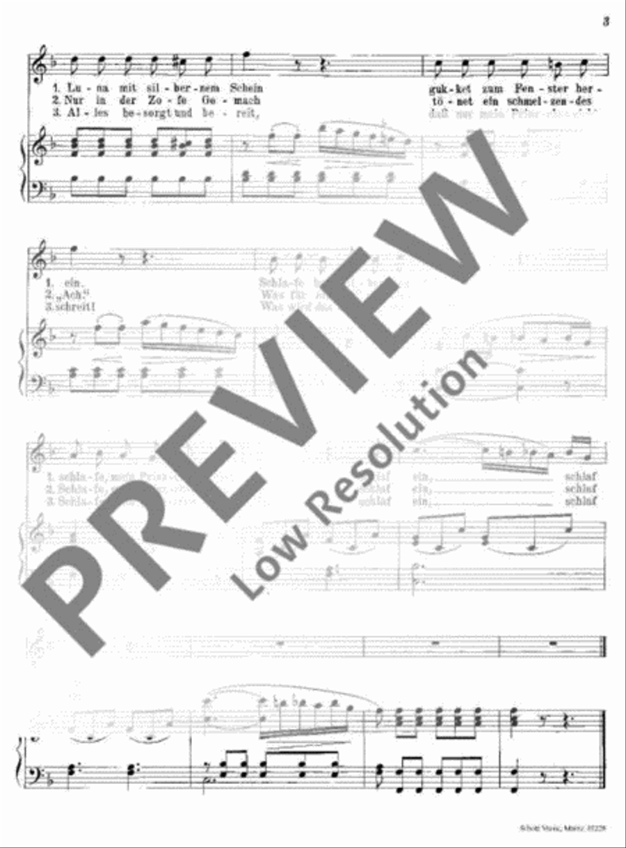 Wiegenlied, K. 350 Medium Voice scores gallery preview page 4