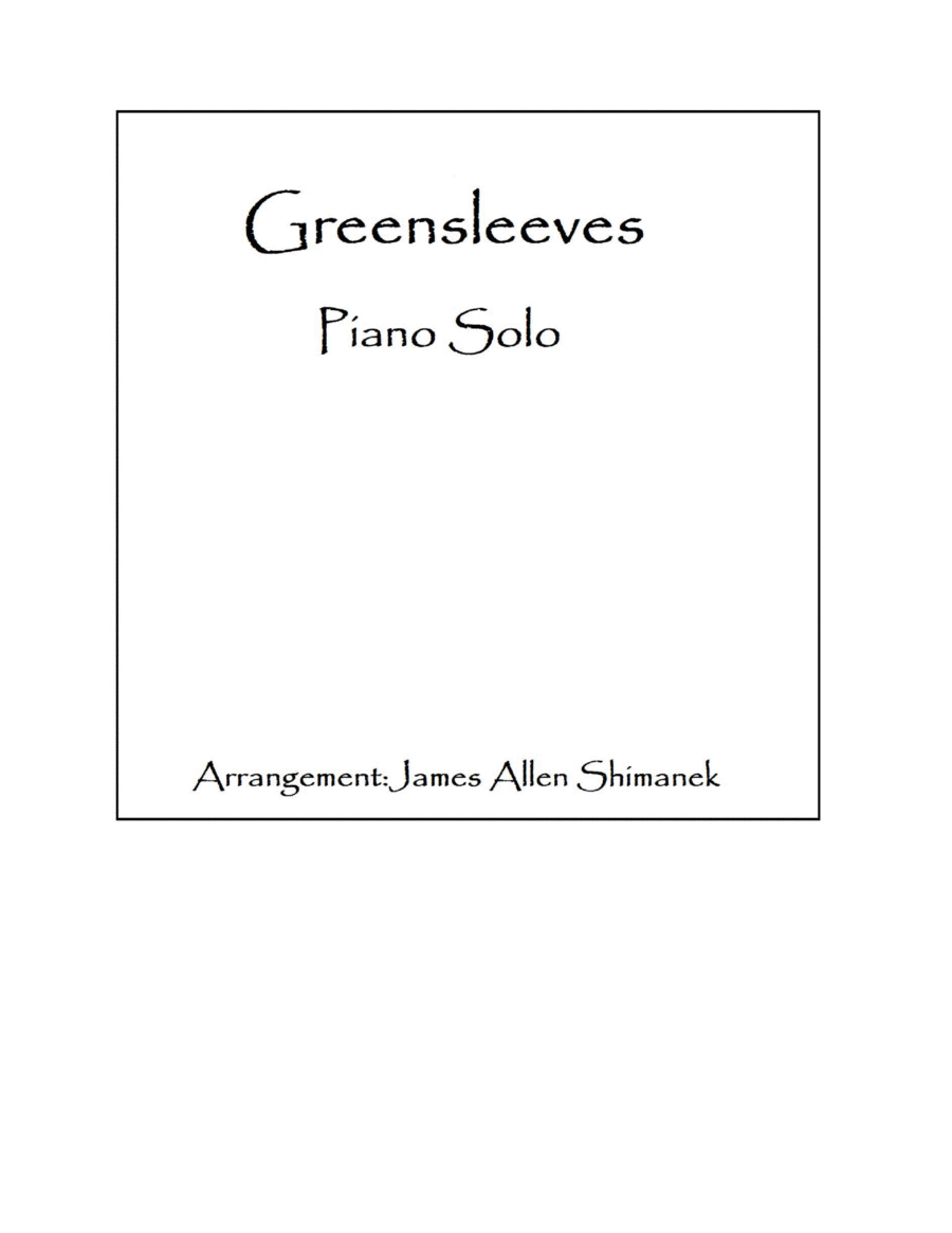 Greensleeves Piano Solo scores gallery preview page 1