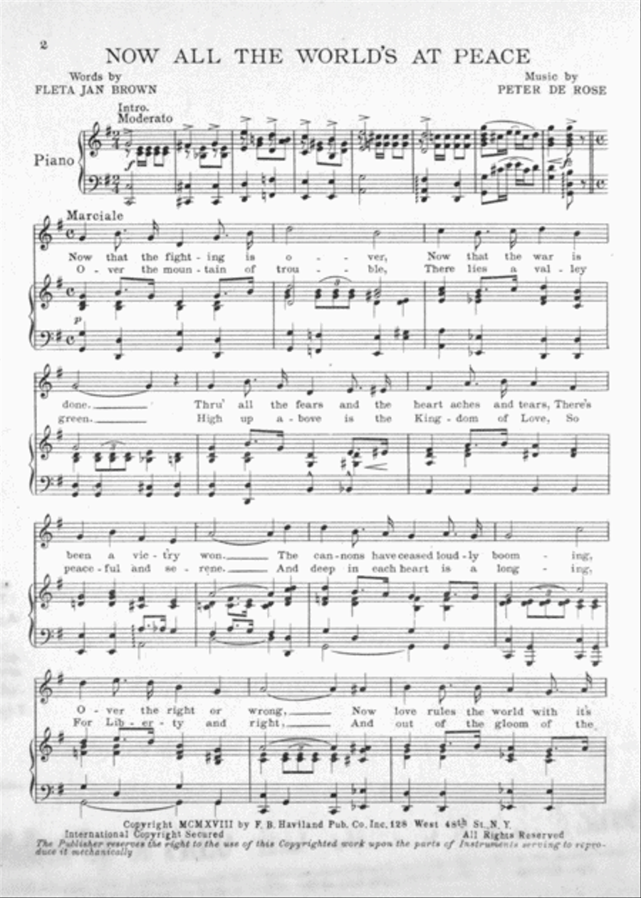 Now All the World's at Peace Voice scores gallery preview page 2