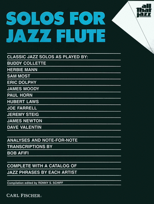 Book cover for Solos for Jazz Flute