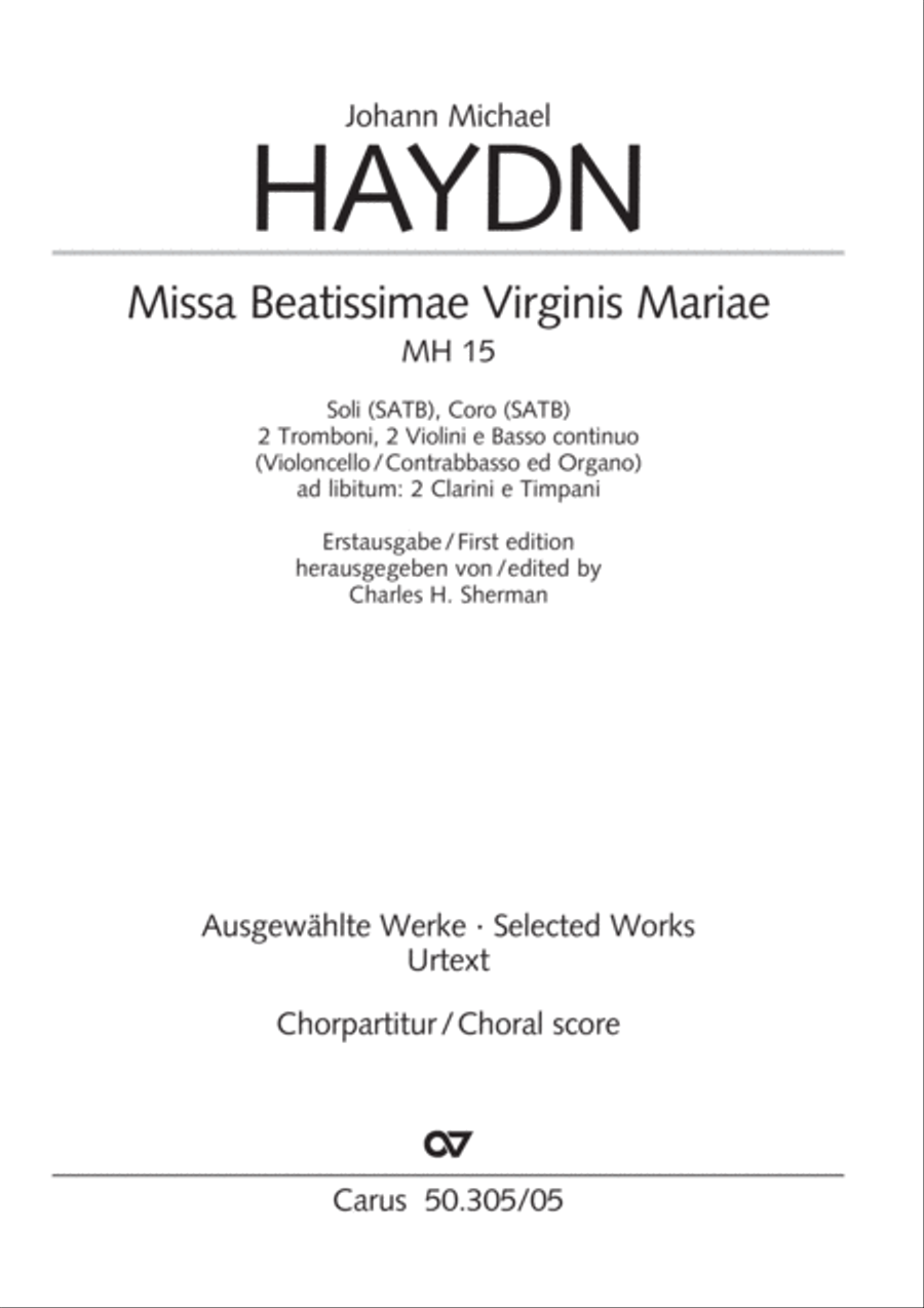 Missa Beatissimae Virginis Mariae 4-Part scores gallery preview page 2