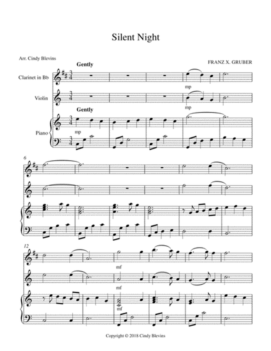 Silent Night, for Piano, Clarinet and Violin image number null
