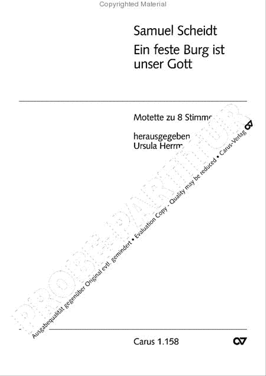 A mighty fortress is our God (Ein feste Burg ist unser Gott) 4-Part scores gallery preview page 2