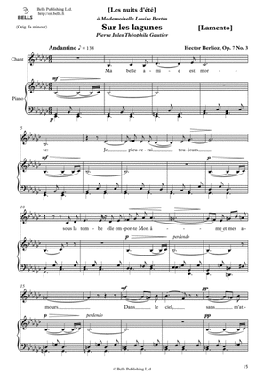 Book cover for Sur les lagunes (Lamento), Op. 7 No. 3 (E-flat minor)