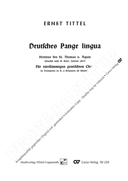 Deutsches Pange lingua