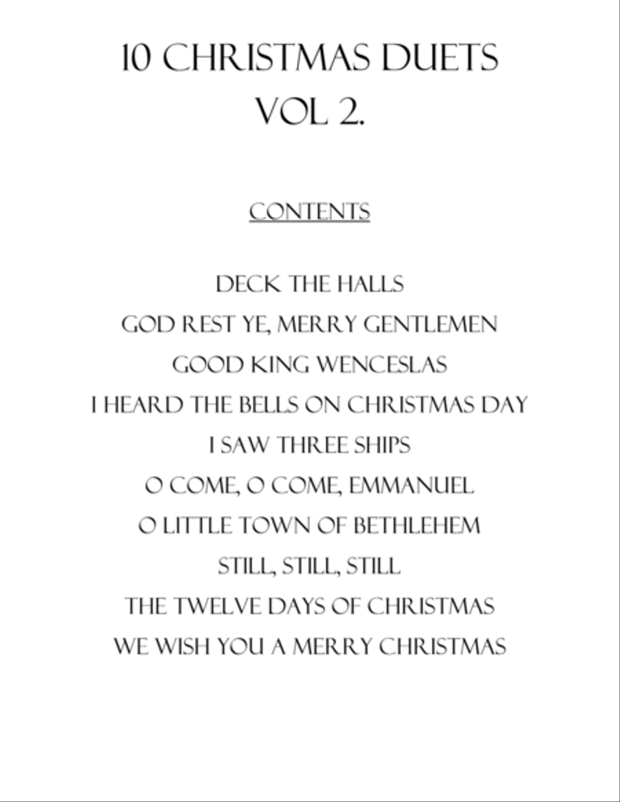 10 Christmas Duets for 2 Violins with Piano Accompaniment (Vol. 2) String Duet scores gallery preview page 2