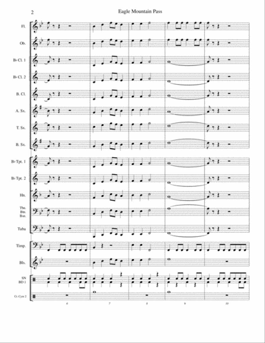 Eagle Mountain Pass Concert Band scores gallery preview page 2