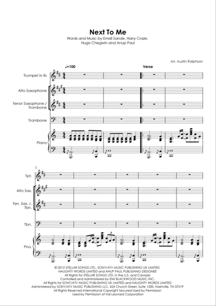Next To Me Next To Me Tenor Saxophone scores gallery preview page 3