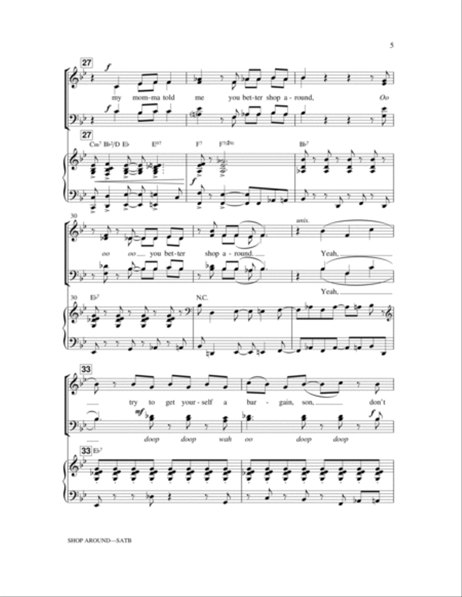 Shop Around 4-Part scores gallery preview page 5