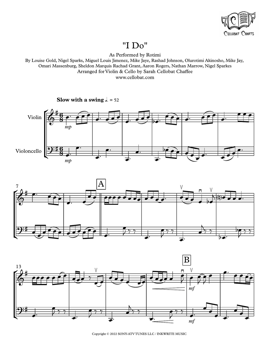 I Do String Duet - Digital Sheet Music