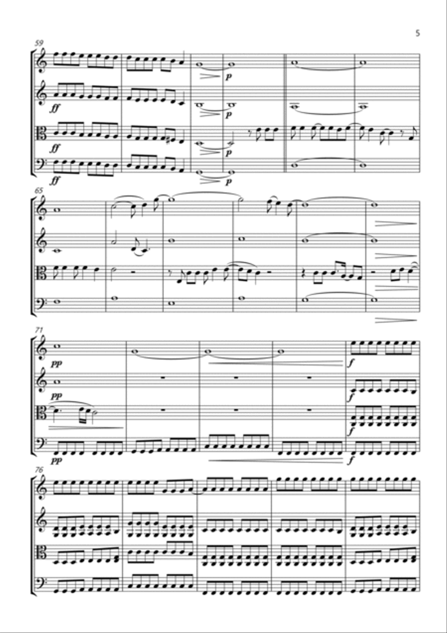 When You Were Young String Quartet scores gallery preview page 5