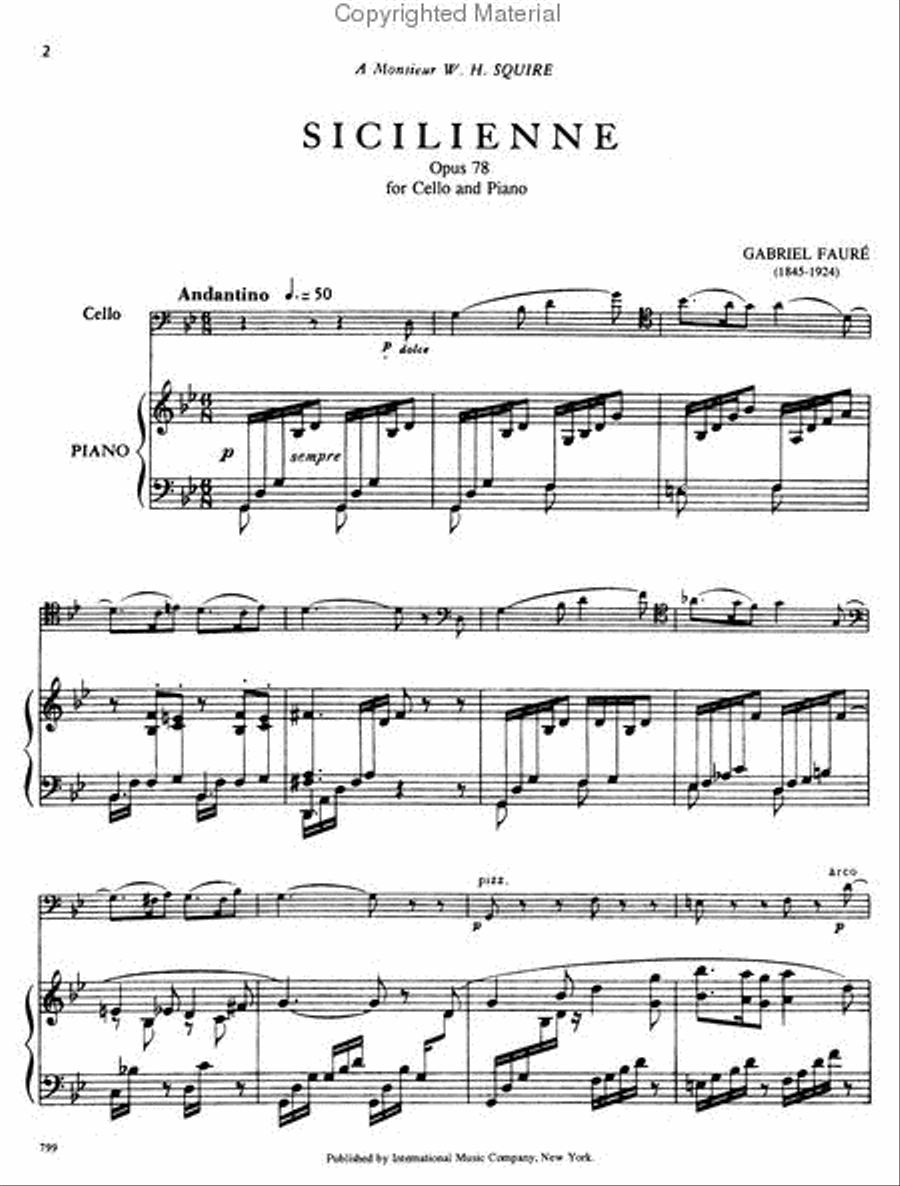Sicilienne, Opus 78 Piano Accompaniment scores gallery preview page 3