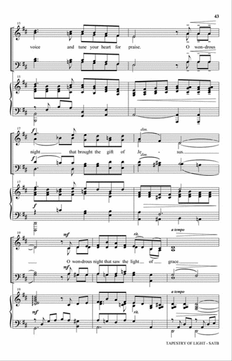 Tapestry of Light 4-Part scores gallery preview page 6
