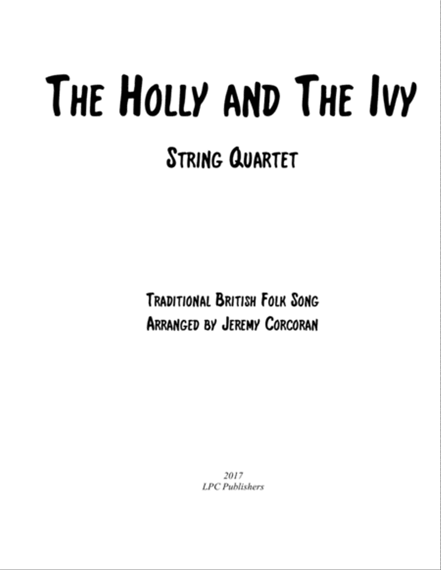 The Holly and the Ivy for String Quartet String Quartet scores gallery preview page 1