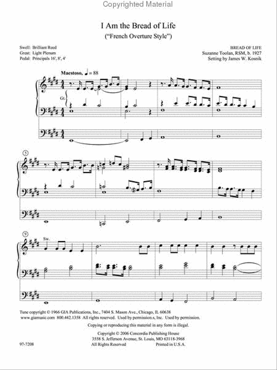 Musica Sacra: Easy Hymn Preludes for Organ, Vol. 6 Organ scores gallery preview page 2