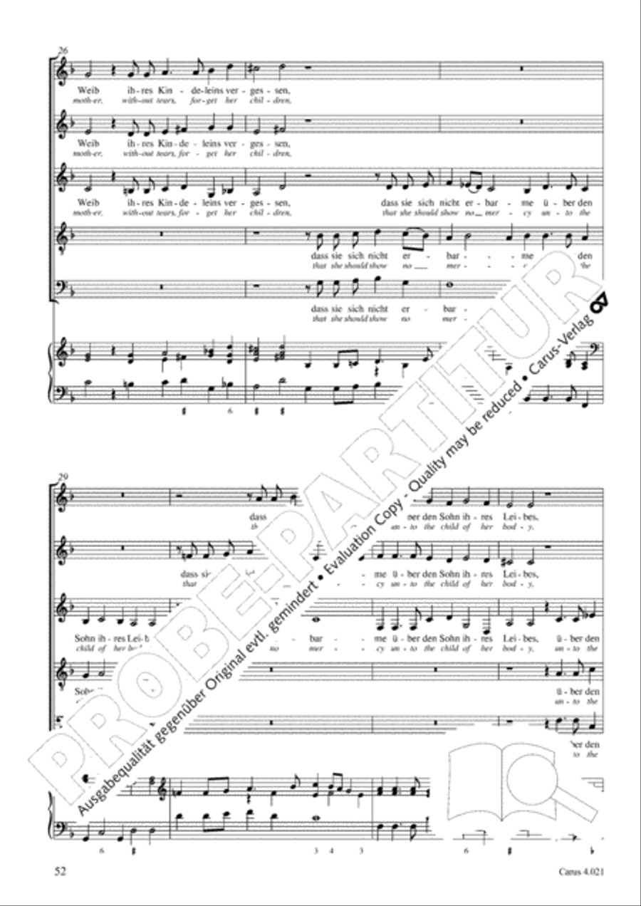 Schein: Israelsbrunnlein. Fontana d'Israel. Complete edition Choir scores gallery preview page 59