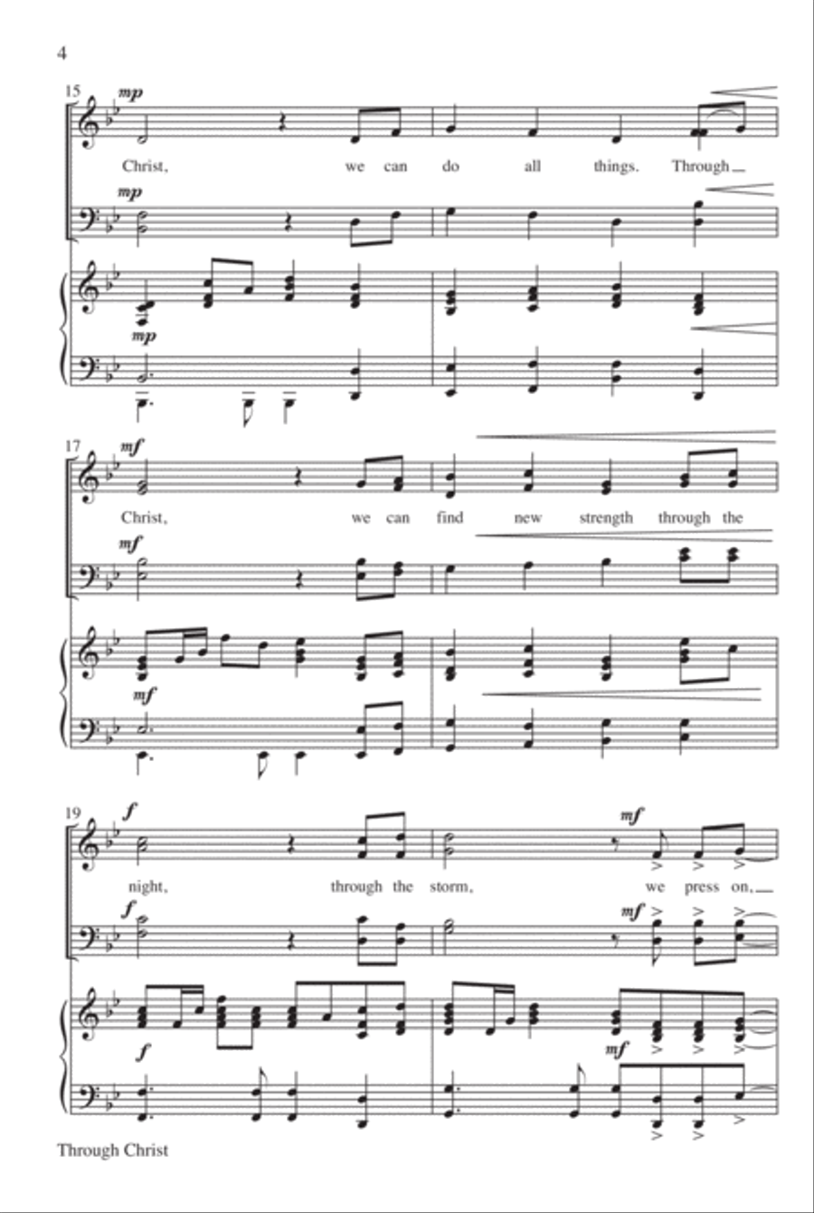 Through Christ 4-Part scores gallery preview page 5