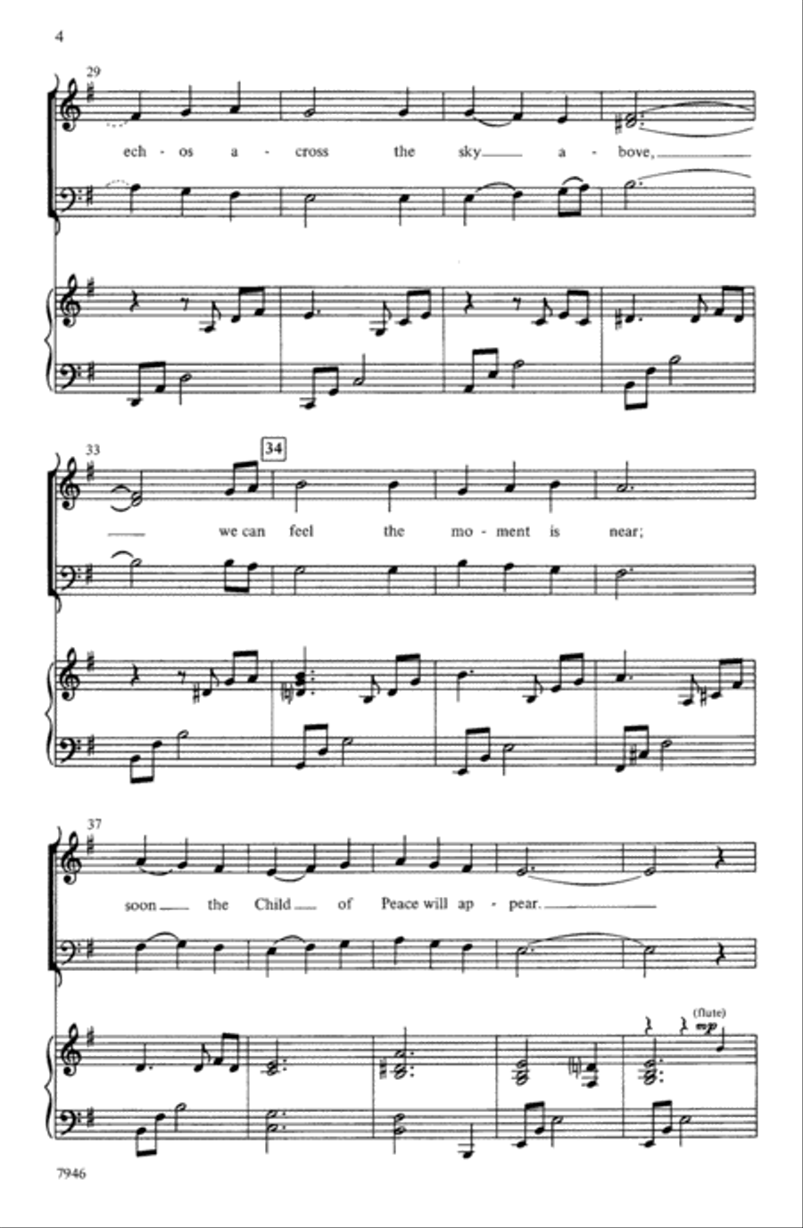 Carol for Advent 4-Part scores gallery preview page 4