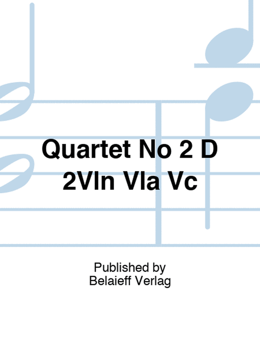 Borodin - String Quartet No 2 D Major Parts