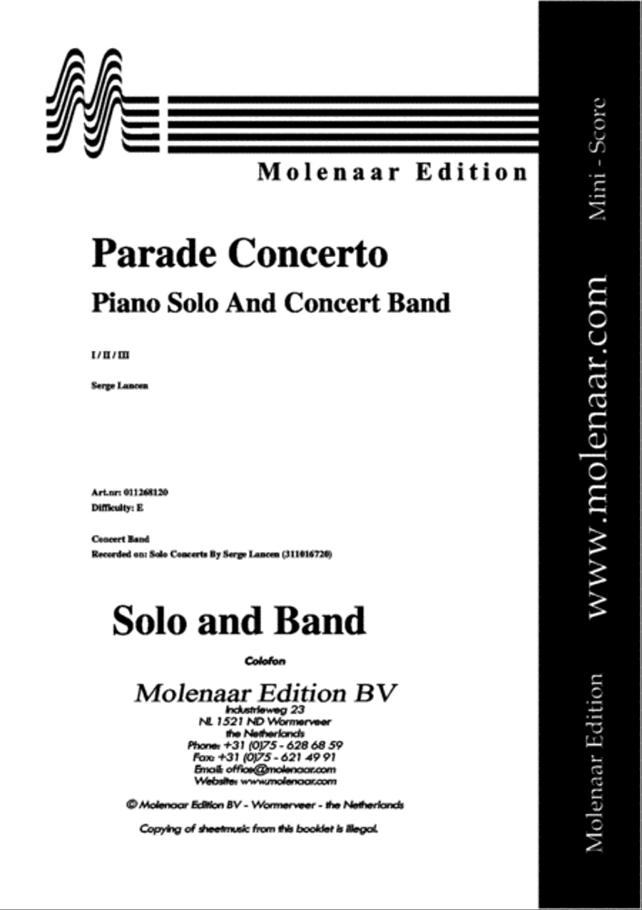 Parade Concerto Concert Band scores gallery preview page 2