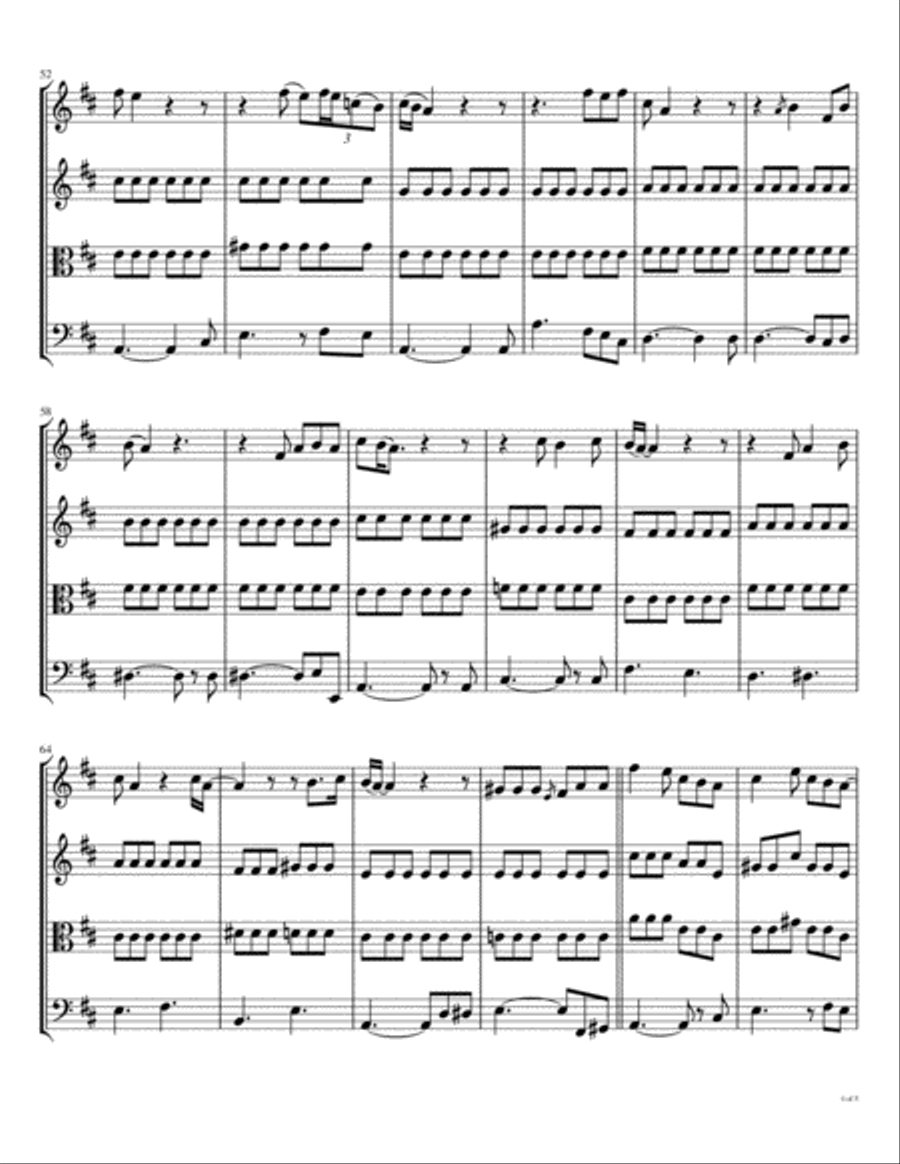 Please Come Home For Christmas String Quartet scores gallery preview page 5