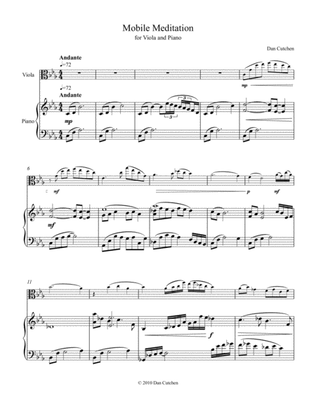 Viola solo-Mobile Meditation for solo viola and piano