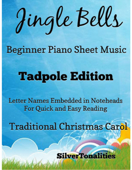Jingle Bells Traditional Christmas Carol Beginner Piano Sheet Music 2nd Edition