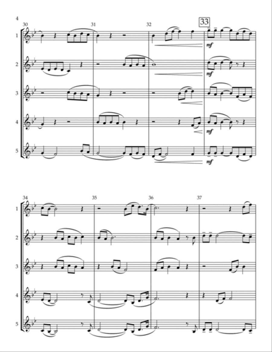 Shenandoah - Clarinet Quintet Clarinet Quintet scores gallery preview page 4