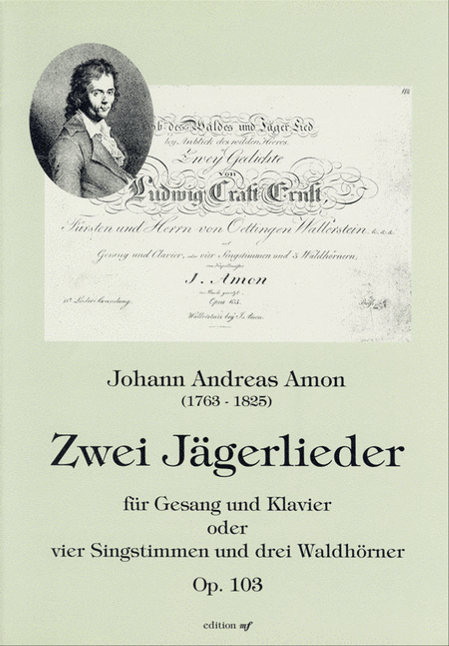 Zwei Jägerlieder op. 103 (1823) Piano scores gallery preview page 1